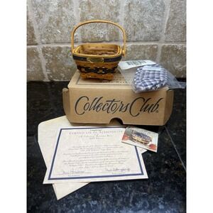 NEW Longaberger Collectors Club JW Miniature 2001-2002 Berry Basket Combo